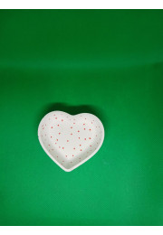 vide poche coeur blanc a pois