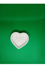 vide poche coeur blanc a pois