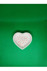 vide poche coeur blanc a pois